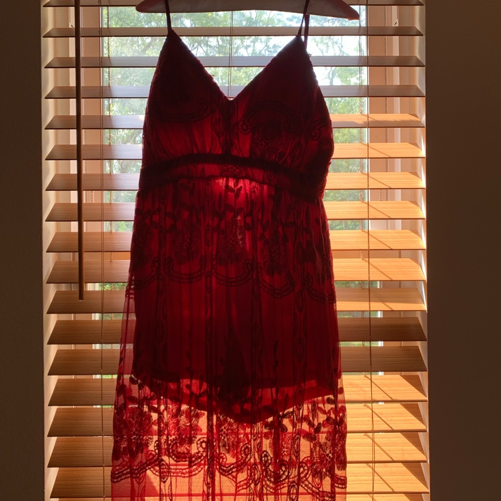 Maxi dress, Sheer, Romper underlay